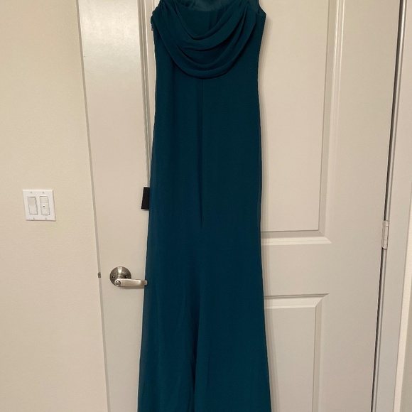 Lulu Captivated Emerald Green Cowl Neck Maxi Dress - Picture 4 of 6